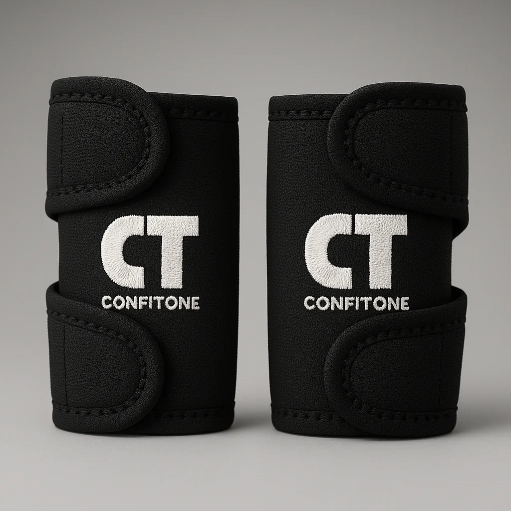 Confitone Brassards Amincissants - Pour Tonifier Et Affiner Les Bras - Augmente Transpiration Et Chaleur - 2 Pièces, Réglables