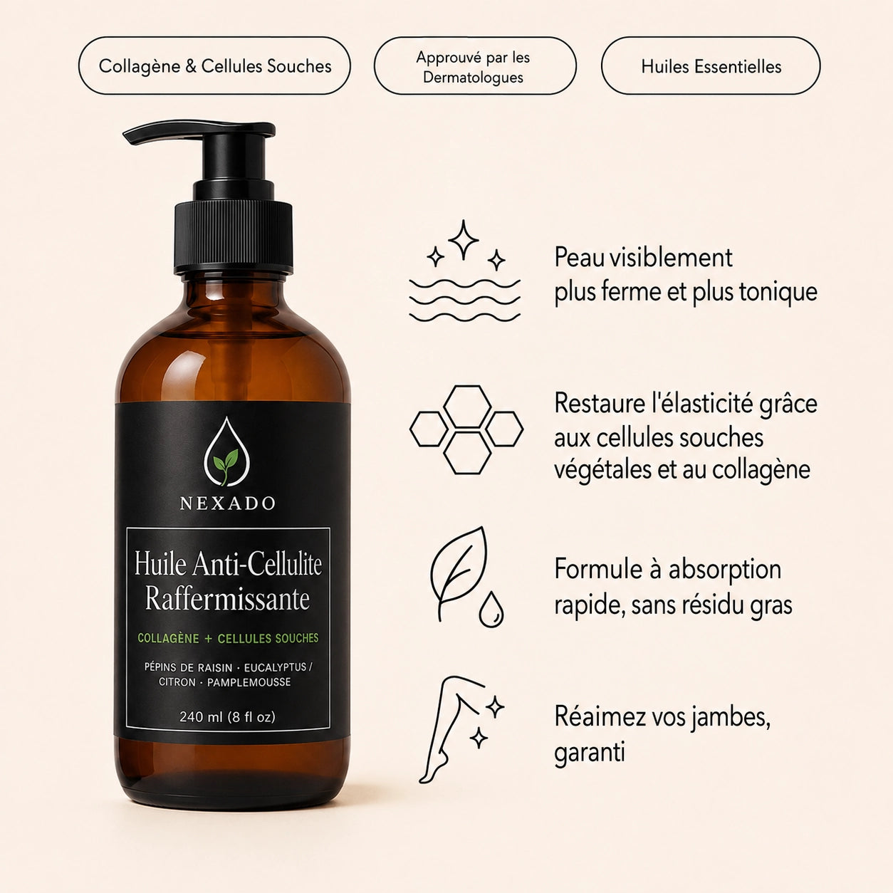 Huile anti-cellulite raffermissante (240 ml)