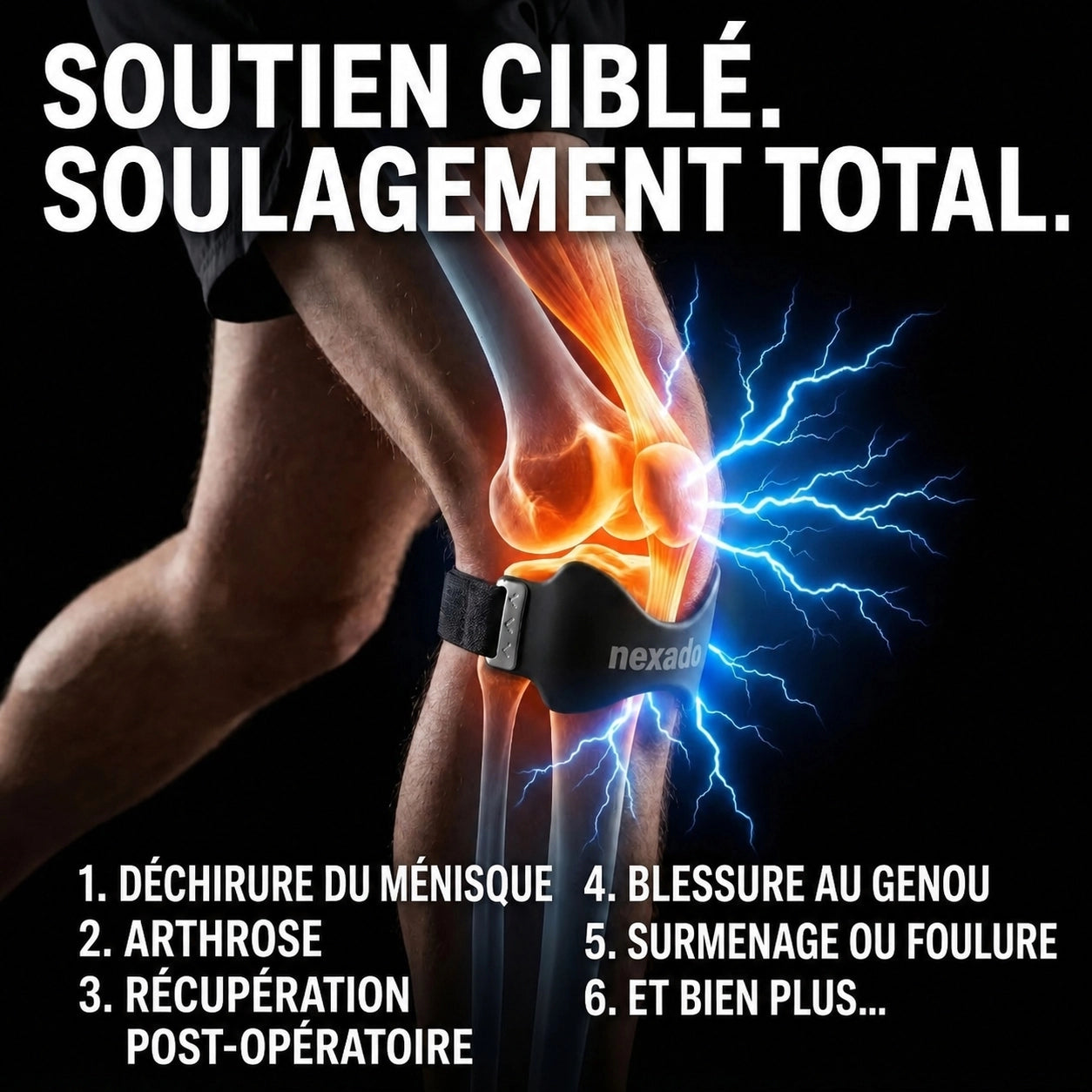 Sangle anti-douleur genou
