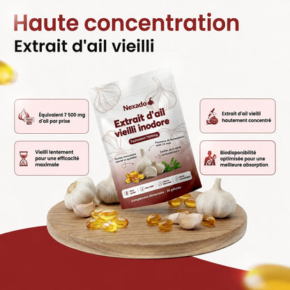 Extrait d'ail vieilli 7 500 mg — La puissance de l'ail, sans l'odeur